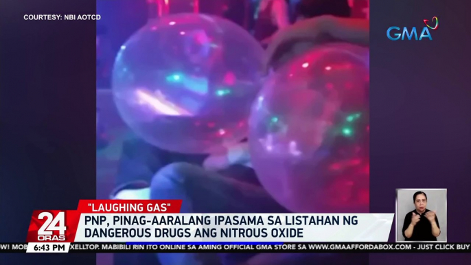 PNP, pinag-aaralang ipasama sa listahan ng dangerous drugs ang nitrous oxide | 24 Oras