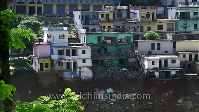 Half broken Silli village_ Uttarakhand Floods