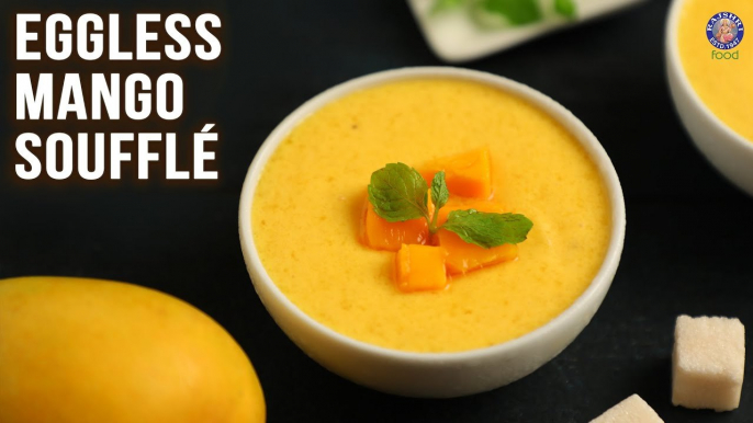Easy Mango Souffle Recipe | 4 Ingredients Mango Dessert | Souffle Recipe | Eggless Dessert