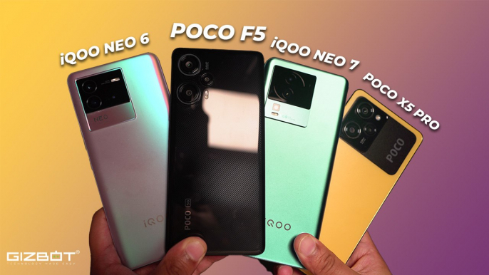 Poco F5 vs iQOO Neo 7 vs iQOO Neo 6 vs Poco X5 Pro Battery Drain & Performance Test