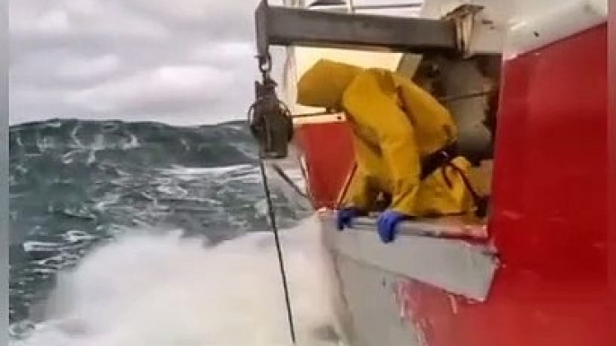 Ships in storm  monster  waves