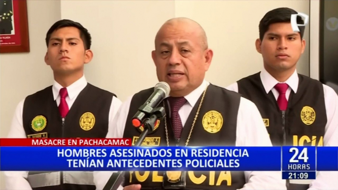 Pachacamac: sujetos acribillados en residencia tenían antecedentes policiales