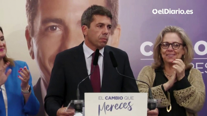 Mazón: "Es una gran noche para el PP, pero sólo es la antesala del mañana"