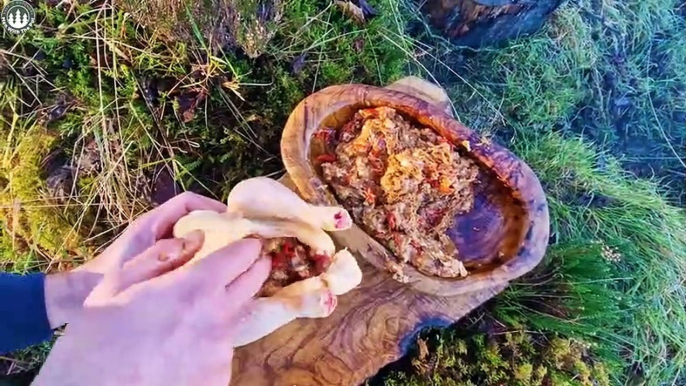 Whole CHICKEN cooked outdoors (ASMR cooking Relaxing Sounds, Camping, 4K)