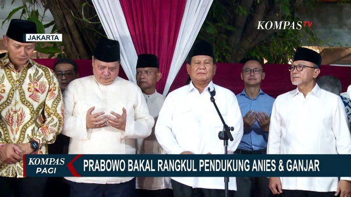 Prabowo Subianto Bakal Rangkul Pendukung Anies dan Ganjar