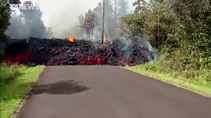 Hawaiian lava flows ‘faster than a turtle’