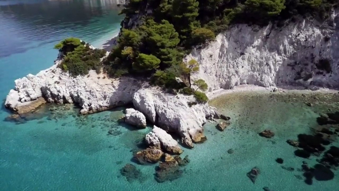 Sea waves & beach drone views 4K