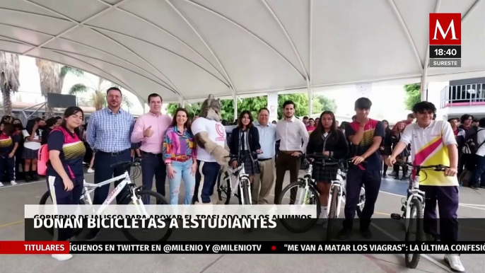 Secretaría de Transporte de Jalisco donan 120 bicicletas al Colegio Bachilleres del estado