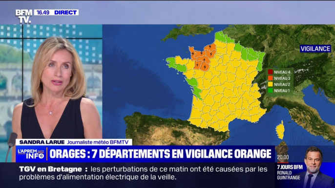 Météo: 7 départements du nord-ouest placés en vigilance orange orages