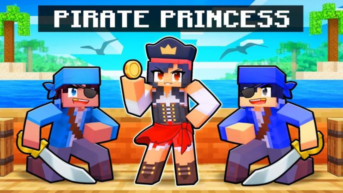 Playing as a PIRATE PRINCESS in Minecraft!