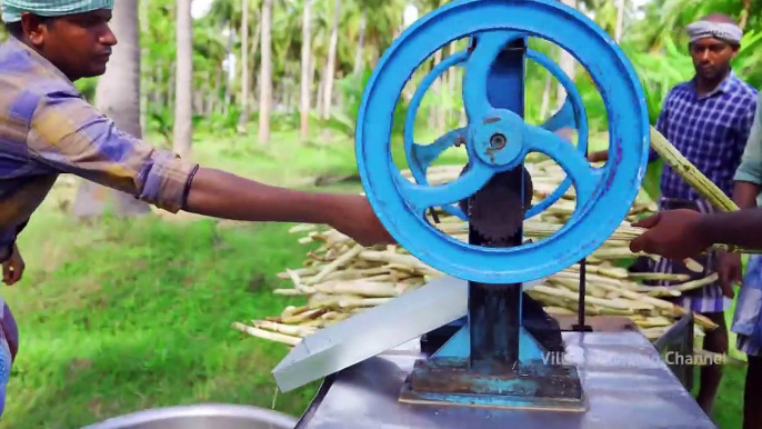 SUGARCANE JUICE _ Making Farm Fresh Healthy Juice in Village _ Natural Juice _ Summer Health Drinks