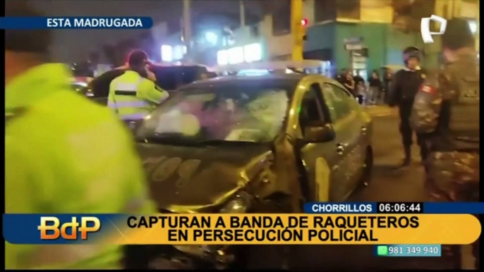 Tras persecución y balacera policía captura banda de extranjeros en Chorrillos