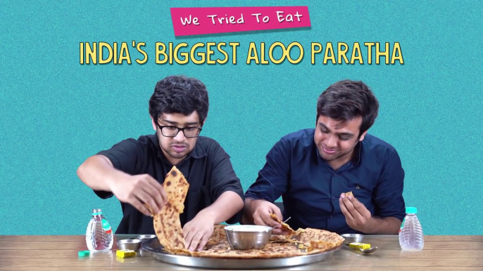 Its A Challenge To Eat India's Biggest ALOO PARATHA Ft. Kanishk & Akshay   Ok Tested Fans