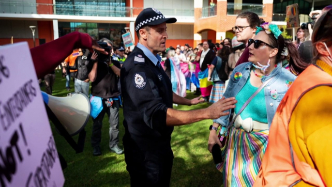 Drag queen storytelling event at Maylands library attracts protesters and counter-protesters