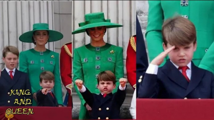 Prince Louis Pulls Faces And Ogles Like a Young Royal During The Parade As His Mischievous Habits