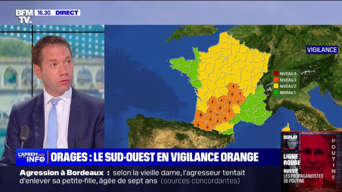 Orages: 17 départements du quart Sud-Ouest placés en vigilance orange