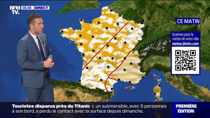 Des orages localement violents entre le sud-ouest et le nord-est