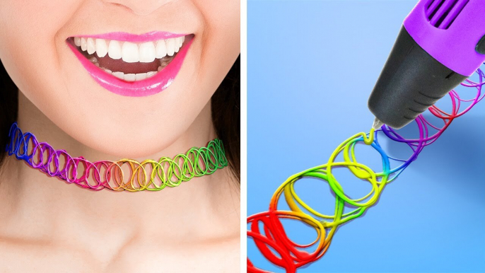 3D Pen Vs Hot Glue Crafts || Smart Diy Jewelry Ideas x Hacks For Parents