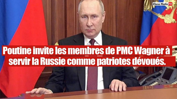 Poutine envoie un message fort aux soldats du PMC Wagner fidèle à la Russie
