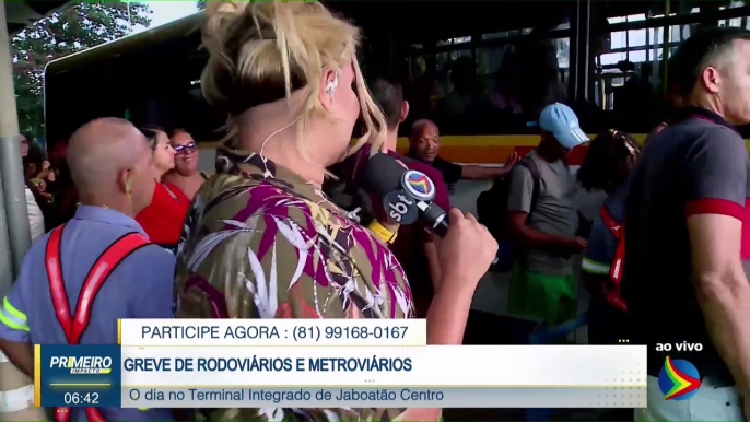 GREVE DE ÔNIBUS GRANDE RECIFE: Em JABOATÃO, PASSAGEIROS enfrentam LONGA ESPERA de ÔNIBUS