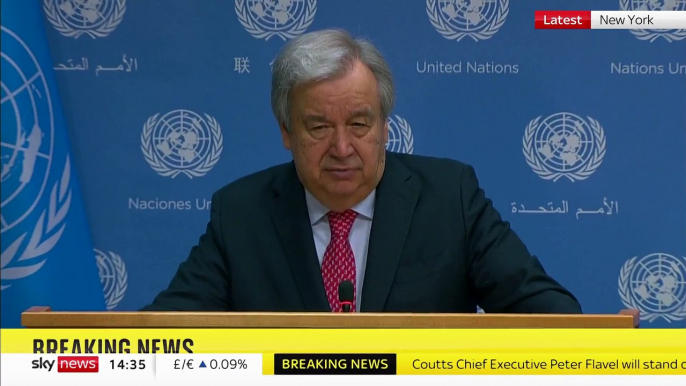 Antonio Guterres:  “la era del calentamiento global ha terminado, la era de la ebullición global ha llegado”.