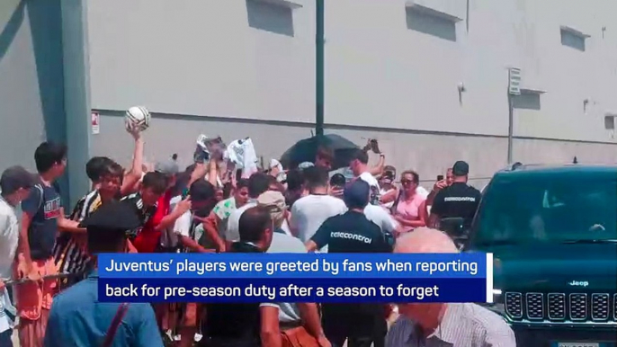 Juventus players greet fans ahead of pre-season