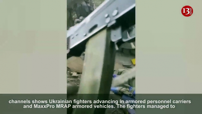 Launching an attack via mined area, Ukrainian soldiers enter Russian position