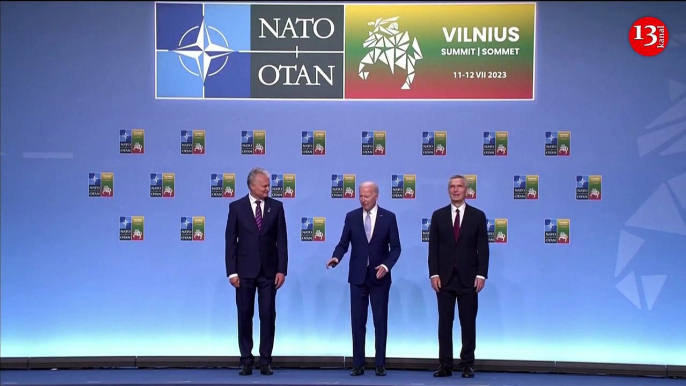 NATO leaders pose for photo at Vilnius summit