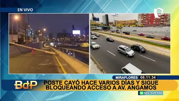 Miraflores: persiste el bloqueo de Vía expresa dificultando el acceso a avenida Angamos