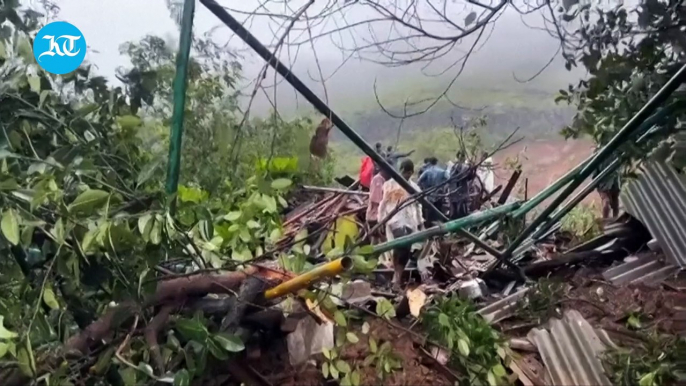 10 killed and dozens missing as landslide hits Raigad District in Maharashtra, India