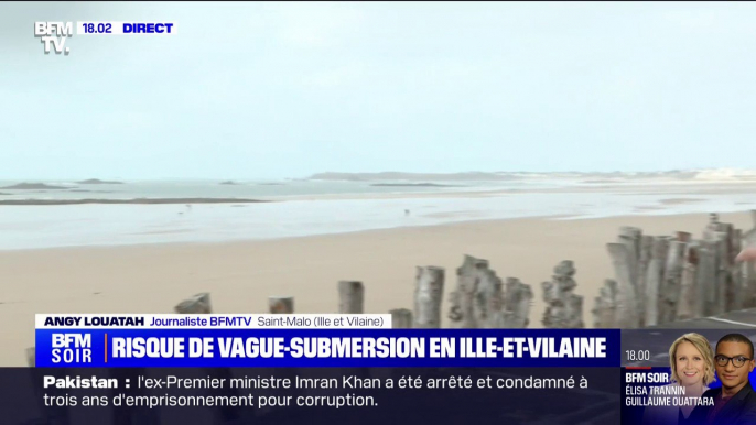 Ille-et-Vilaine: à Saint-Malo, les habitants et les touristes se préparent à la vigilance orange "vagues-submersion"