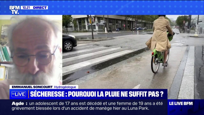 "Les nappes phréatiques restent basses voire très basses" malgré la pluie des derniers jours, explique l'hydrogéologue Emmanuel Soncourt