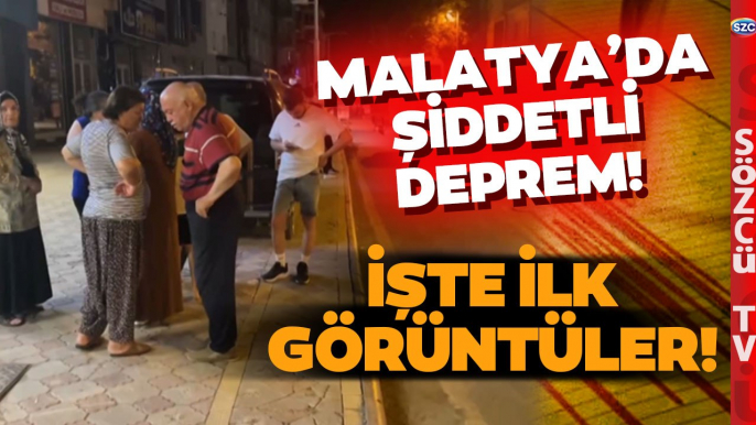 SONDAKİKA Malatya Yeşilyurt'ta Şiddetli Deprem! Halk Sokağa Döküldü