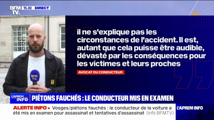 Piétons fauchés dans les Vosges: le conducteur de la voiture mis en examen pour "assassinat" et "tentatives d'assassinat"