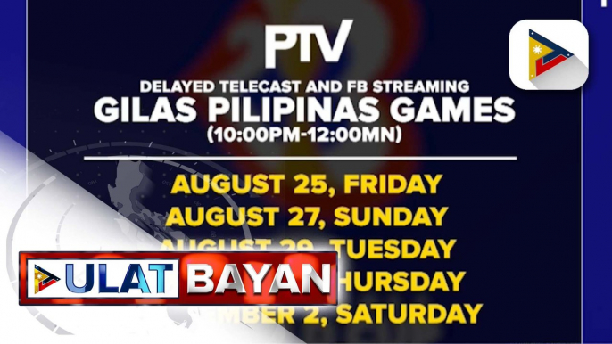 Delayed telecast ng mga laban ng Gilas Pilipinas sa 2023 FIBA World Cup, mapapanood sa PTV