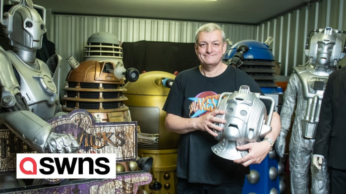 Doctor Who fanatic shows off Daleks from across the decades - collected over more than 30 years