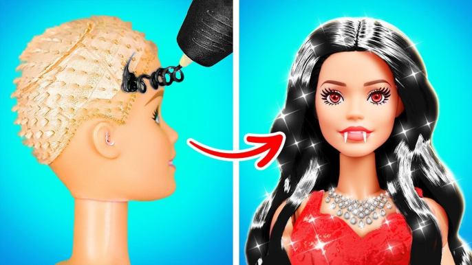 Extreme Makeover From Barbie To Vampire Cute Crafts And Tiny Diys In Jail By 123 Go!