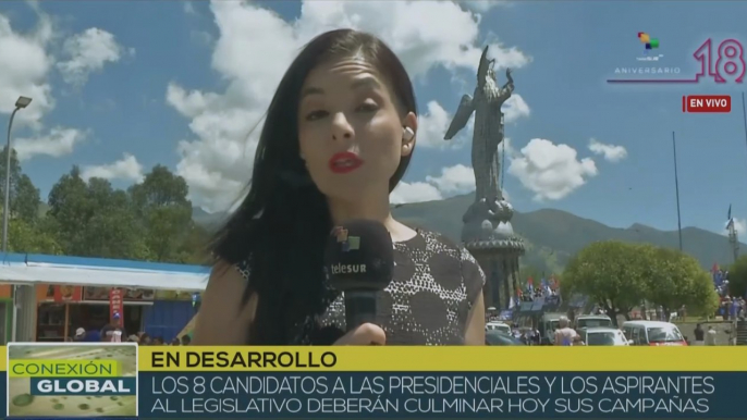 En Ecuador culminan hoy campañas en vísperas de comicios presidenciales