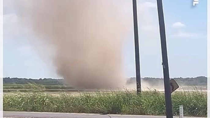 Dust Devil Swirls Through Southern Louisiana