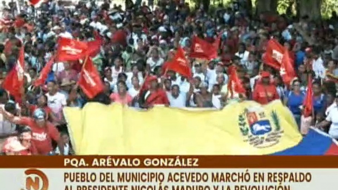 Habitantes del mcpio. Acevedo en Miranda realizó marcha en respaldo al presidente Nicolás Maduro