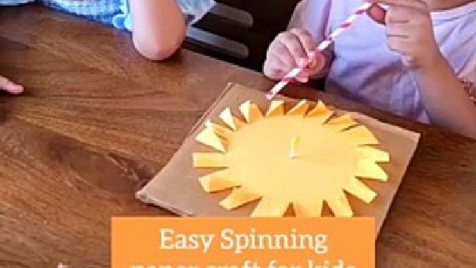 EASY DIY Paper Spinner for Kids Crafts - Fun and Simple Toy to Make #diy #crafts #shorts