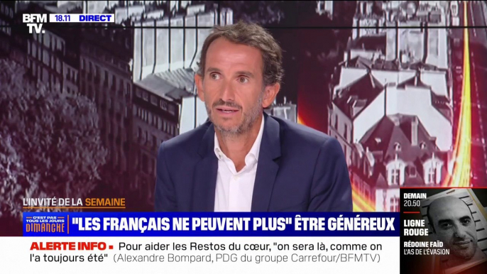 Baisse du pouvoir d'achat: "C'est un poison très lent l'inflation", affirme Alexandre Bompard (PDG Carrefour)