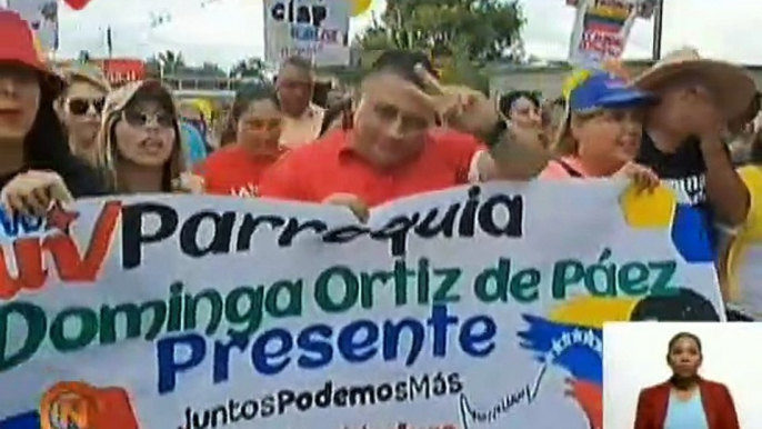 Barinas| El pueblo de la pqa. Dominga Ortiz de Páez marcharon en respaldo al Pdte. Nicolás Maduro