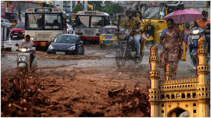 Hyderabad Rains..  భారీ వర్షాలతో హైదరాబాద్ ప్రజల ఇక్కట్లు.. మరో మూడు రోజులు ఇలానే..