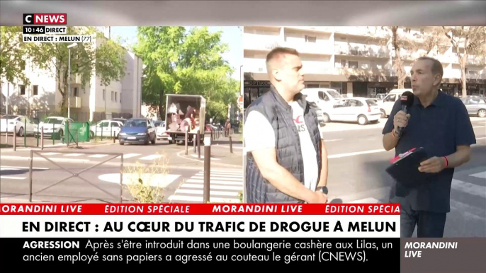 Revoir en intégralité "Morandini Live en direct de Melun « au coeur du trafic de drogue » sur CNews avec Jean-Marc Morandini qui est parti à la rencontre des habitants d’une tour pour montrer la réalité de la situation - VIDEO