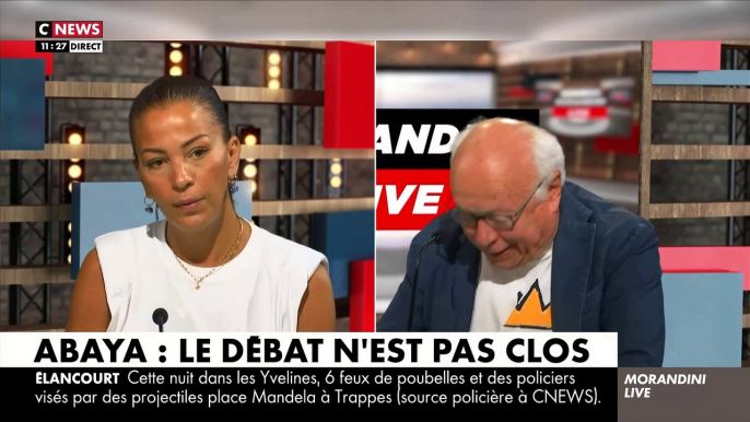 Gros accrochage à propos de l'abaya dans "Morandini Live" ce matin sur CNews : "Vous avez le même discours que les islamistes" - Regardez