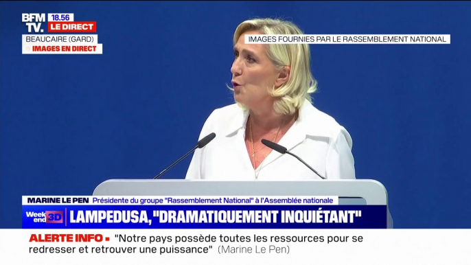 Immigration: "Demain, ce sont des sanctions financières qui seront imposées aux pays récalcitrants", affirme Marine Le Pen