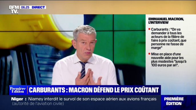 Carburants: Emmanuel Macron défend le prix coûtant