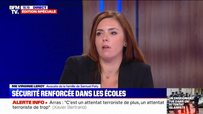 Attaque au couteau à Arras: "Le premier ennemi du terrorisme, c'est la connaissance", pour Me Virginie Leroy (avocate de la famille de Samuel Paty)