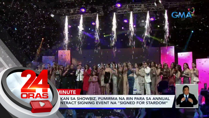 Ilang batikan sa showbiz, pumirma na rin para sa annual grand contract signing event na "Signed for Stardom" | 24 Oras